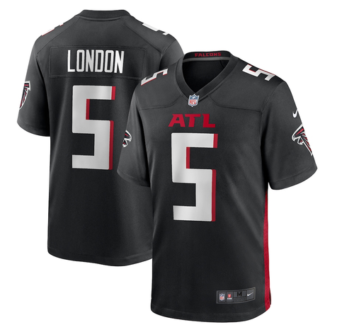 Men's Nike Drake London Black Atlanta Falcons 2022 NFL Draft First Round Pick Game Jersey